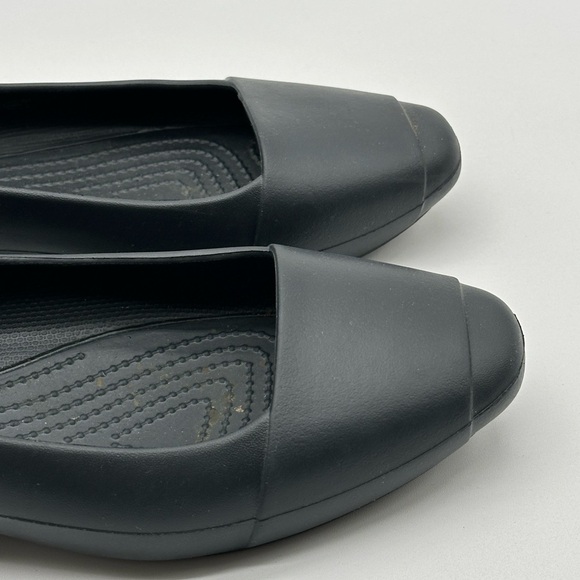 Crocs Sienna Flats Size 10 Black Comfort Cushioned Office Work Minimalist Staple - Picture 3 of 10